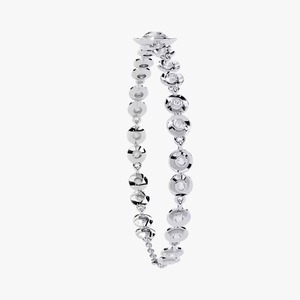Customized Round Shape Moissanite Diamond Bracelet Bezel Setting 18K White Gold Diamond Bracelet <b>for</b> Both <b>Men</b> and Women - Product Image 3
