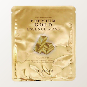 Mascarilla facial coreana K-Beauty Tersia Premium Gold Essence Mask Sheet Pack 10 unidades Hecho en Corea Ginseng - Product Image 6