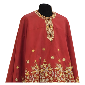 Ensemble de vêtements de prêtre orthodoxe brodés sur mesure ShineWays Enterprises, couleur personnalisée, design croix, Phelonion unisexe, OEM - Product Image 2