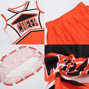 Uniformes de porristas personalizados al por mayor con servicio OEM para niños y adultos, impresión por sublimación, tela de spandex/poliéster - Product Image 4