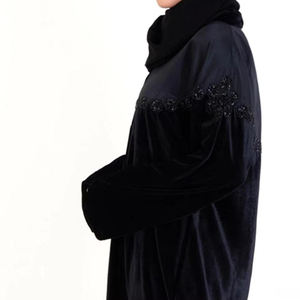 Direct Wholesale Simple and Plain Breathable Black Islamic Clothing Abayas for Women Modest Abaya Dress Custom Direct Sales - Product Image 3