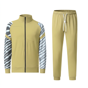 Ensemble de jogging pour homme, survêtement deux pièces, veste zippée, pantalon de jogging, logo personnalisé, vêtements de sport décontractés pour la salle de sport, la remise en forme et l'entraînement - Product Image 2