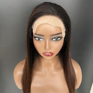 180% 200% Density Bone Straight <b>Hair</b> Swiss Lace Front Brown Tip <b>Hair</b> <b>Wigs</b> 5x5 Lace Front <b>Human</b> <b>Hair</b> <b>Wigs</b> - Product Image 3