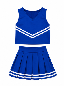 Uniforme de cheerleading personnalisé sublimé, haut court sans manches, jupe plissée, vêtements de sport pour équipe, vêtements OEM - Product Image 3