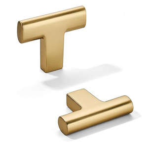 Furniture Knob <b>Handles</b> Golden Drop T Shape <b>Pull</b> <b>Handle</b> Shape Dresser Knobs for Kitchen Bathroom Cabinet <b>Door</b> Metal Knobs - Product Image 4