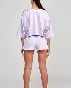 Pantalones cortos de Yoga de entrenamiento con control de barriga de cintura alta personalizados al por mayor para mujer, pantalones cortos de motorista informales con bolsillos, conjuntos de pantalones cortos para mujer - Product Image 5