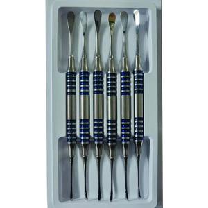 Kit d'instruments manuels pour composites dentaires, poignée moletée, argent, outils chirurgicaux de classe I, équipements dentaires - Product Image 2