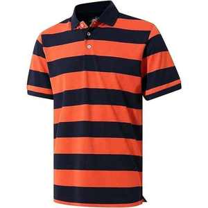 Polo a Rayas con Bloques de Color para Hombre, Manga Corta, Tejido de Punto, Diseño Casual en Rojo, Negro y Blanco - Product Image 5