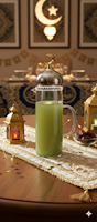 Meilleures ventes 2026 : Pot de rangement en verre de luxe fait main, attrayant, avec couvercle en forme de minaret et pichet, pour la décoration de table du Ramadan et de l'Aïd
