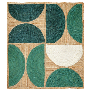 <b>Large</b> Boho Handmade Organic Jute Area <b>Rug</b> 912 ft Non-Slip Eco-Friendly Geometric Pattern Indoor/Outdoor Use - Product Image 6