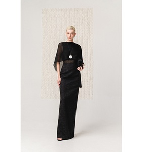 Nuevas Blusas Elegantes sin Mangas para Mujer OBSIDIAN FLOW CAPE, Elegantes Camisas de Triacetato Coreano Sedoso de Primera Calidad para Primavera/Verano ODM - Product Image 5