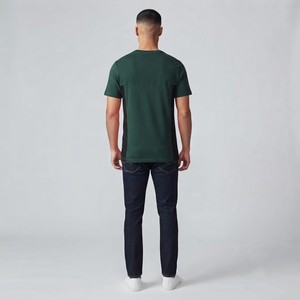 T-shirt décontracté à manches courtes pour homme Hawk Eye Sports H-170, coupe classique, haute qualité, tissu lourd 220g, impression sérigraphique unie - Product Image 5