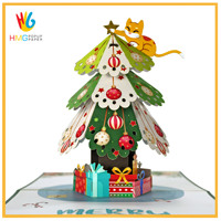 Tarjetas 3D Pop-up para Empresas y Tiendas de Regalos, Superventas, Tarjetas de Felicitación Navideñas con Diseño de Santa Claus
