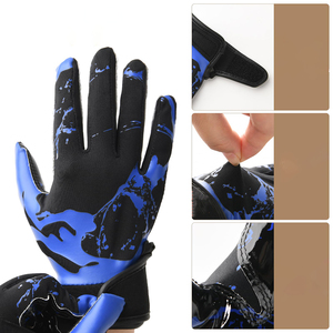 Custom American Football Wide Receiver Gloves <b>Sticky</b> Grip Silicone Palm Breathable Durable Stretch Adult Sports Gloves - Product Image 5