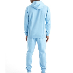 ชุดวอร์มผ้าฝ้ายสีม่วงแบบ unisex เสื้อฮู้ดมีซิป กางเกงจ็อกกิ้ง สีพื้น ทรงหลวม แขนยาว สวมใส่สบายๆ สำหรับฤดูใบไม้ร่วง - Product Image 6