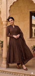Beautiful Evening Dresses for Parties Elegant Gown with Fancy Dupatta - Product Image 2