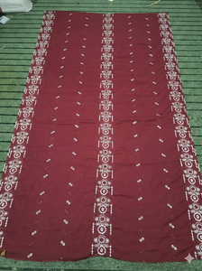 Châle hijab en mousseline de polyester à motifs floraux avec embellissements en strass, écharpe d'été respirante pour femme, style africain sénégalais - Product Image 2