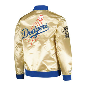 Veste de baseball en satin de soie sur mesure, respirante, en nylon professionnel de haute qualité, pour homme - Product Image 5