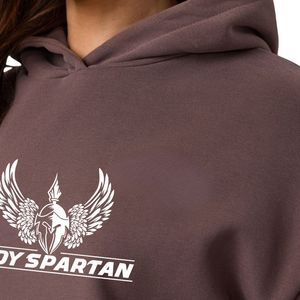 Sudadera con Capucha Oversize Marrón para Mujer, de Forro Polar, Manga Larga, Estilo Casual Urbano, Corte Holgado, para Uso Diario - Product Image 4