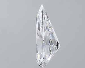 Diamant de laboratoire taille poire 4,02 carats, couleur D, clarté SI1, triple excellente, certifié CVD, éclat blanc, solitaire, pierre précieuse non montée - Product Image 3