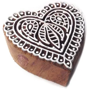 Decorative Wooden Printing Block Wood Block For Textile Fabric Stamping Henna Pottery DIY