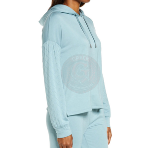 Sudadera con capucha teñida para mujer, de algodón grueso, estilo oversize, para ropa informal de moda urbana - Product Image 3
