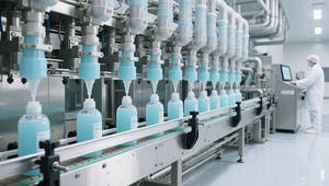 Machine de remplissage automatique de savon liquide commerciale, remplisseuse de bouteilles de 500 ml, contrôlée par PLC, électrique, 10 buses, haute précision, cosmétique - Product Image 2