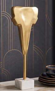 Modern Elegant Gold Color Aluminum Sculpture Luxury Decorative Accent for Home Desktop or Tabletop <b>Object</b> Desk Accents Decor - Product Image 3