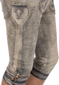 Lederhosen สไตล์บาวาเรีย, kniebund hosen ผู้ชาย ledersosen Trachten กางเกงหนังพร้อมสาย2025 - Product Image 3