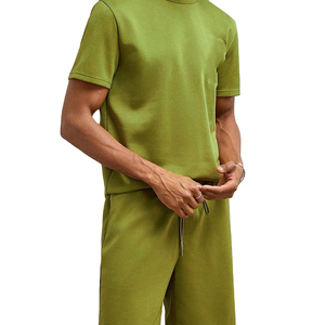 Conjunto de Camiseta y Pantalones Cortos de Verano con Logotipo Personalizado, Traje Deportivo de Dos Piezas con Lavado Ácido, Camisetas Gráficas y Pantalones Cortos para Hombre - Product Image 4