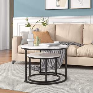 Modern Marble Finished Accent <b>Table</b> with Metal Frame Stylish <b>Side</b> <b>Table</b> for Living Room Office <b>Lounge</b> - Product Image 3