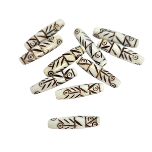 Cuentas de Hueso Natural Blanco de 1 Pulgada Hechas a Medida (Forma Redonda) FAIZA CRAFT FC-8735 para Diseñadores de Joyería y Tiendas de Abalorios - Product Image 3