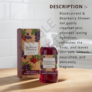 Gel Douche Currant Noir & Busserole Rafraîchissant et Hydratant pour une Peau Lisse et Douce avec des Extraits Botaniques Antioxydants - Product Image 5