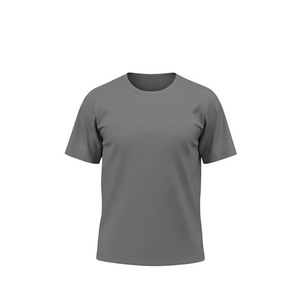 T-shirt personnalisé pour homme en polyester/coton respirant, uni, à manches courtes, avec logo personnalisé - Product Image 4