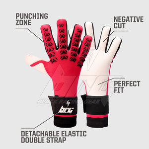 Gants de gardien de but de football professionnels personnalisés, gants de gardien de but de football à haute adhérence, paume en latex allemand, protection des doigts personnalisée, pour les matchs - Product Image 5