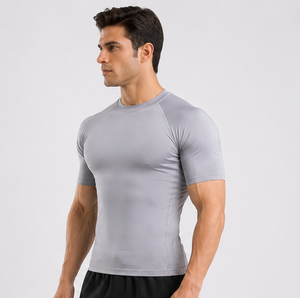 OARH INT INDUSTRY <b>Men's</b> <b>Compression</b> <b>Shirt</b>-Eco-Friendly Spandex/Nylon Breathable Quick Dry + Short Sleeve <b>for</b> - Product Image 4