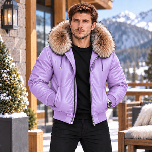 |   Chaqueta de Cuero para Hombre, Estilo Aviador, para Invierno, Giacca Uomo Aviatore |   Chaqueta de Cuero Estilo Aviador para Hombre |   Chaqueta de cuero para hombre - Product Image 3