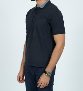 T-shirt formel pour homme de qualité supérieure, à manches courtes, imprimé, léger, respirant, en tissu tricoté écologique - Product Image 1