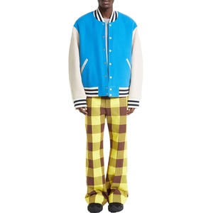 Direct Factory Sale Men High Street Style <b>Winter</b> <b>Jacket</b> Wool Polyester Canvas Varsity Design with Stand Collar Custom Logo 2026 - Product Image 4