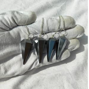 Péndulos de Shungita de Primera Calidad |   Cristales de Radiestesia Naturales Pulidos para Protección EMF |   Energía Curativa Reiki |   Feng Shui | - Product Image 3