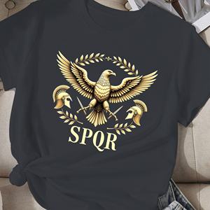 เสื้อยืดนกอินทรี SPQR กับพวงหรีดลอเรล - Product Image 2