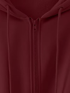 Sweat-shirt court oversize pour femme, couleur bordeaux, avec appliqué cerise dorée et imprimé au dos, manches longues, style décontracté - Product Image 5