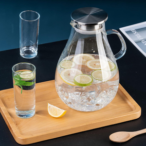 Portable Glass Beverage Water Jug with Strong Handle Leakproof Lid 1.8L BPA Free Eco-Friendly for Travel Sports Use - Product Image 4