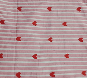 Fabric Pink Striped Poplin Fabric With <b>Red</b> Hearts Breathable Cotton For Baby Bedding Home Textile - Product Image 6