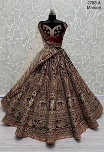 Ropa de boda y fiesta de calidad, trabajo de bordado pesado Lehenga Choli para damas de proveedor indio por Fatema Fashion - Product Image 3