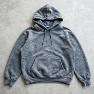 เสื้อสเวตเตอร์แบบสวมหัวผ้าฟลีซผ้าฝ้ายฟอกสีสไตล์วินเทจซักได้ - Product Image 6