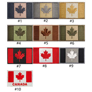 Parches tácticos con la bandera de Canadá bordada y con cierre de gancho y bucle. - Product Image 2