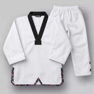 Vêtements d'arts martiaux Taekwondo sur mesure avec logo personnalisé, uniforme de Taekwondo, 65/35 polyester coton DOBOK - Product Image 1