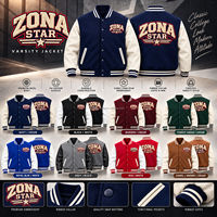 Blouson universitaire streetwear d'hiver personnalisé en laine avec manches en cuir, patch en chenille et lettres brodées, style baseball, vente en gros