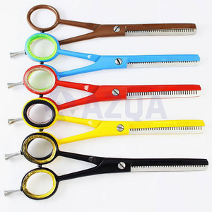 Ensemble professionnel de ciseaux de coiffure et d'éclaircissage en acier inoxydable avec ciseaux à pointe fine et rasoirs pour salon de coiffure (vente en gros) - Product Image 4